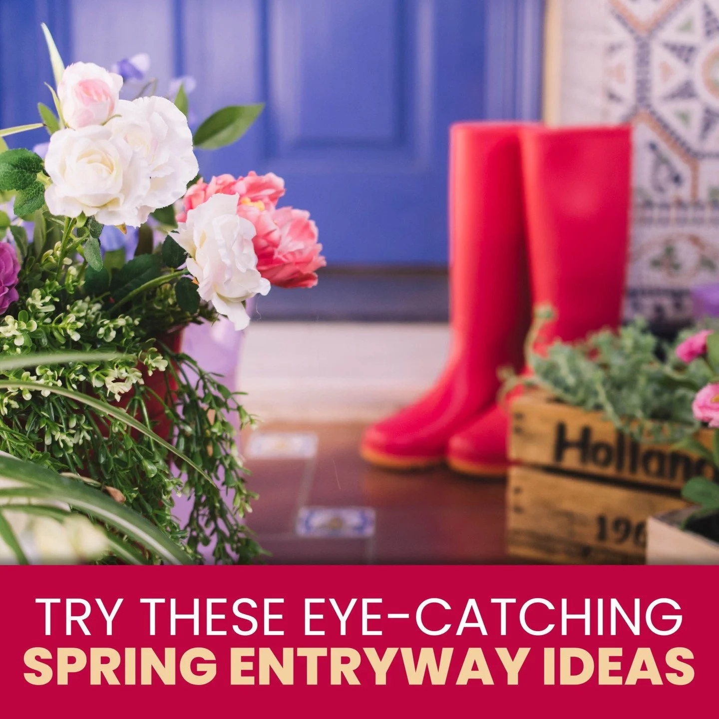 Let these beautiful entryway ideas spark your home improvement inspiration.

1. Design a colorful spring doorway. Brighten up your front door and foyer with bold spring colors like lavender and magenta, and include neutrals for contrast.
2. Go floral
