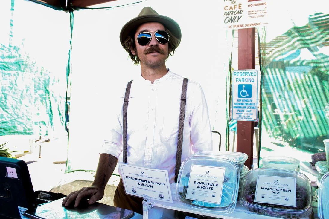 Derek Christensen of Steadfast Farm at the Saturday Open Air Market