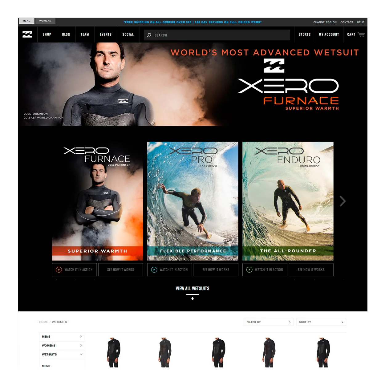 BILLABONG WETSUITS CAMPAIGN