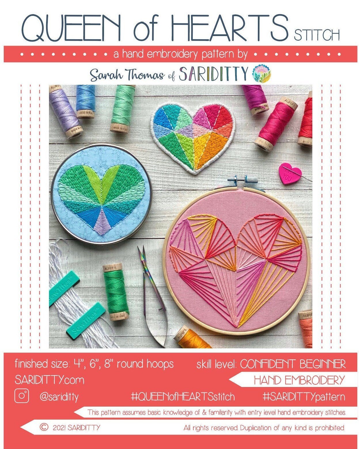 Queen of Hearts Stitch *PDF* Pattern