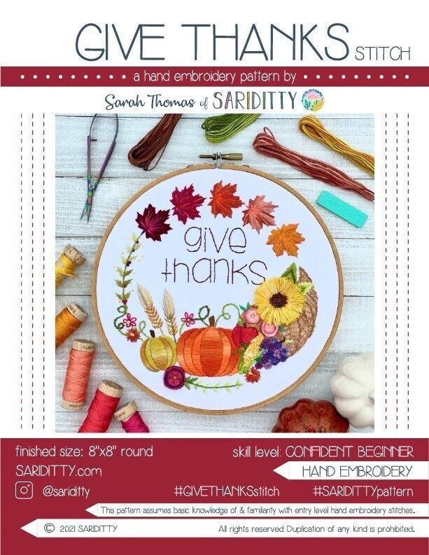 Give Thanks Stitch *PDF* Pattern