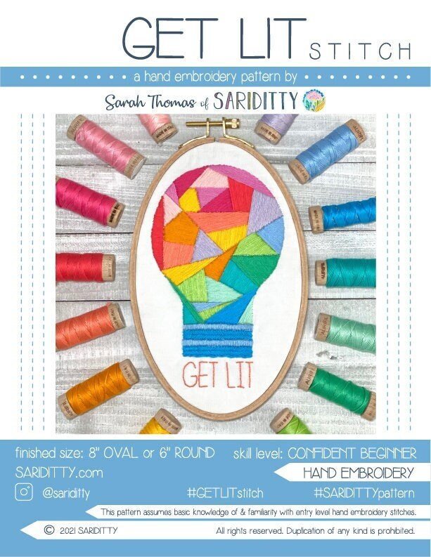 Get Lit Stitch *PDF* Pattern