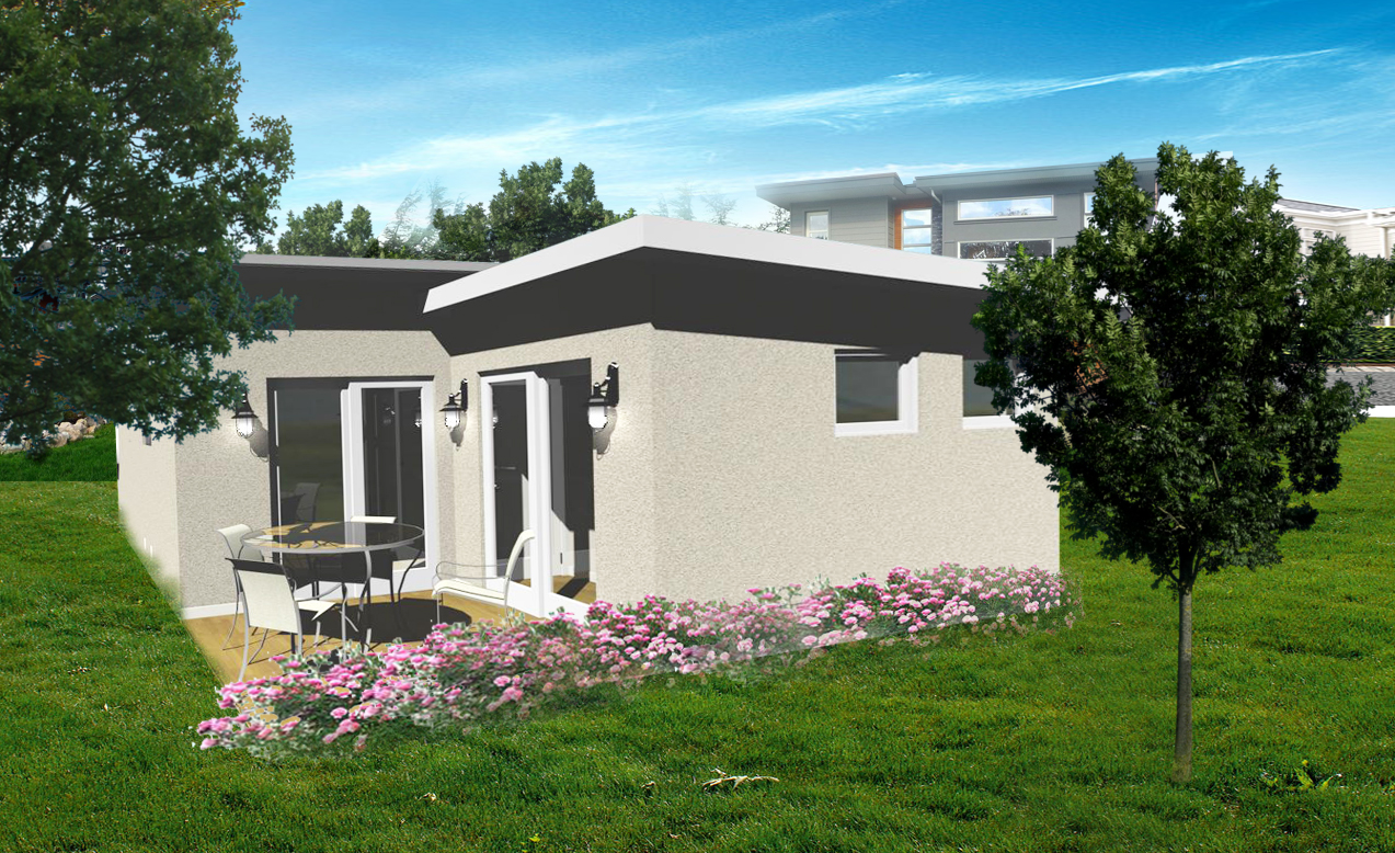 Rear facade
