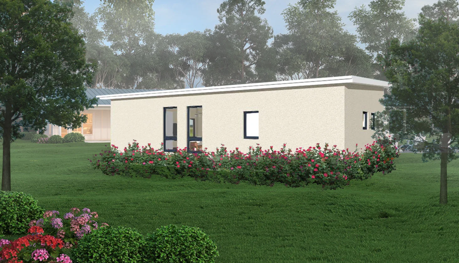 Rear facade