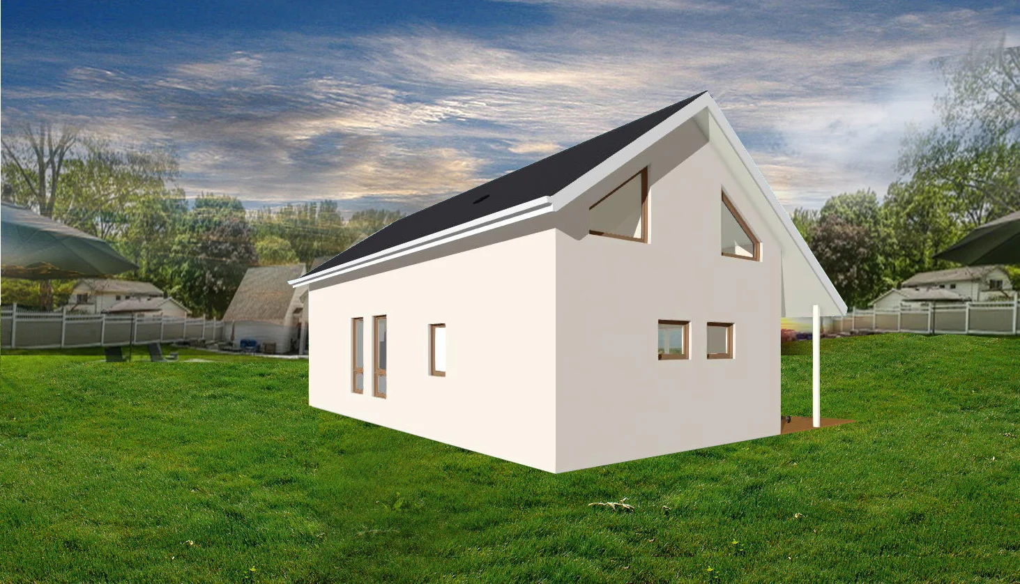 Rear facade