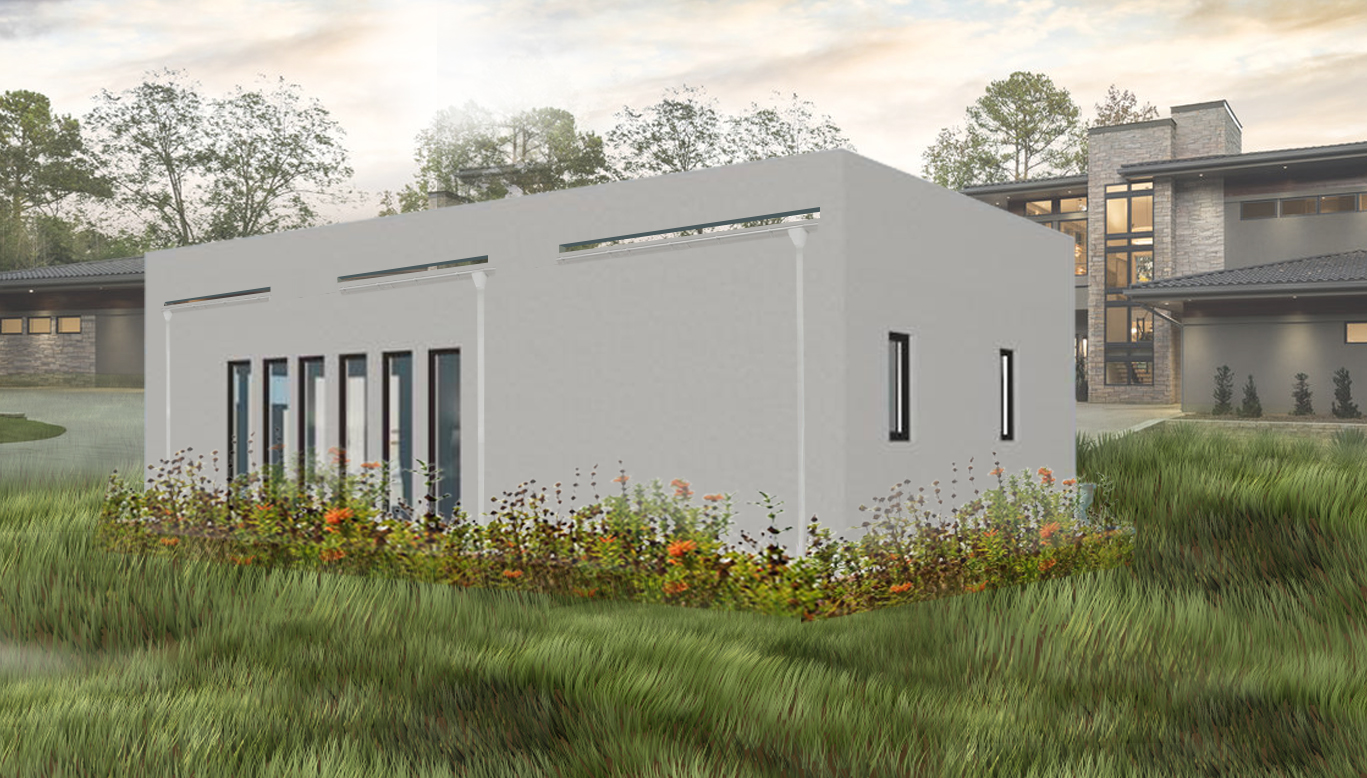 Rear facade