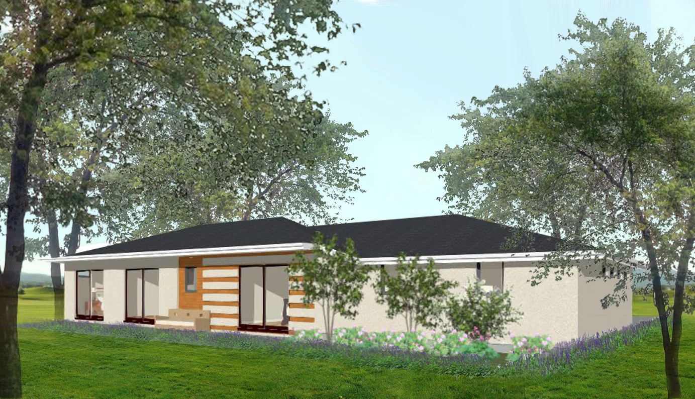 Rear facade