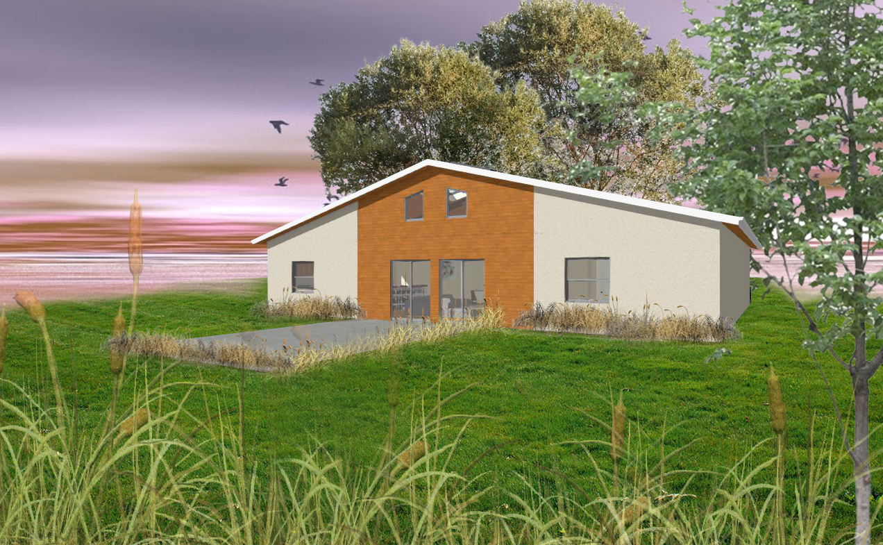 Rear facade