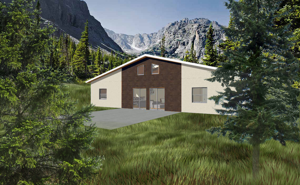 Rear facade