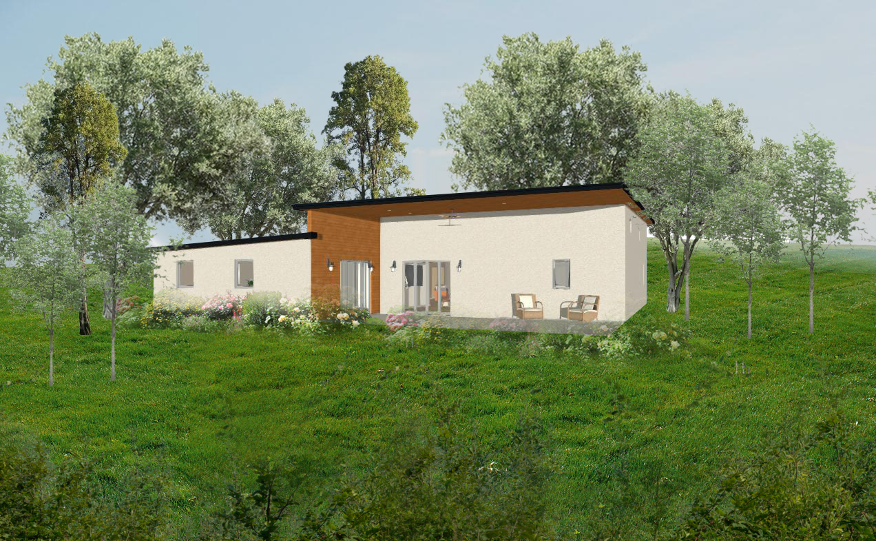 Rear facade