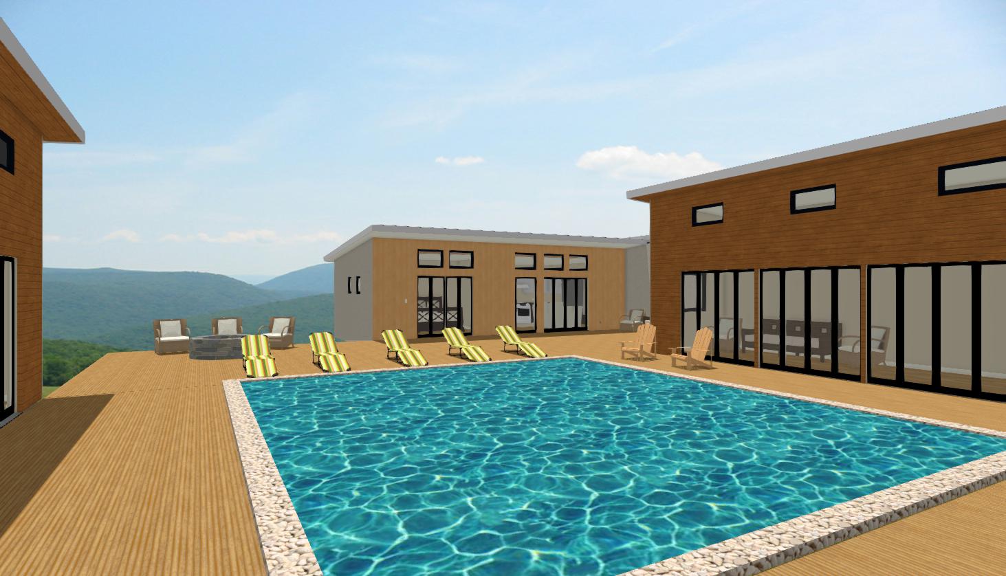 Courtyard facing out