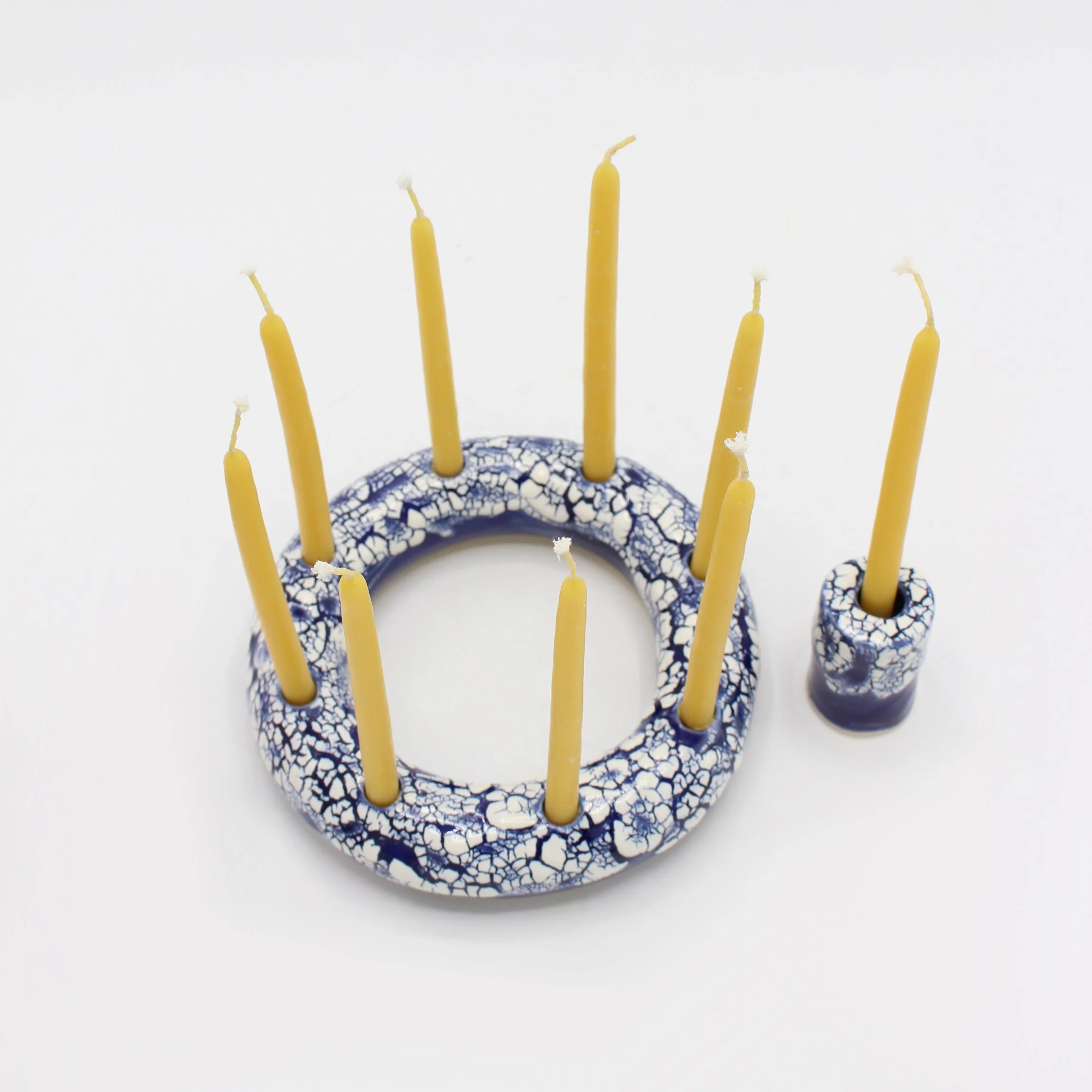 Blue and White Crawl Circle Candles.jpg