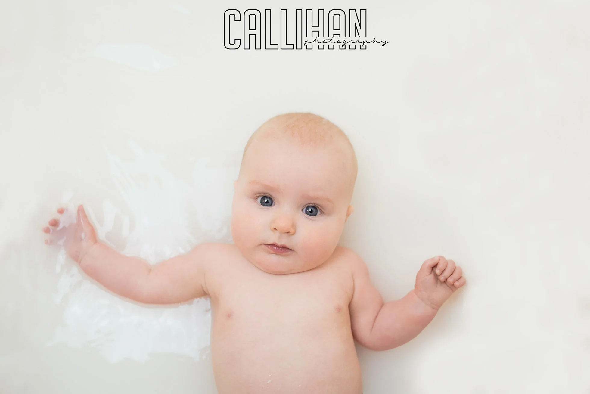 milk bath baby photoshoot