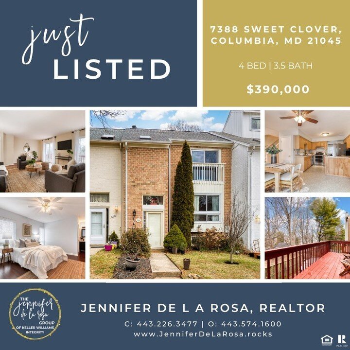 💥NEW Listing!💥⁠
⁠
🔹7388 Sweet Clover🔹⁠
 Columbia, MD 21045⁠
⁠
Holy WOW! This home has been meticulously maintained and it shows. Super convenient and desirable home in the Dockside Neighborhood on a cul de sac with carport parking; just a stone's