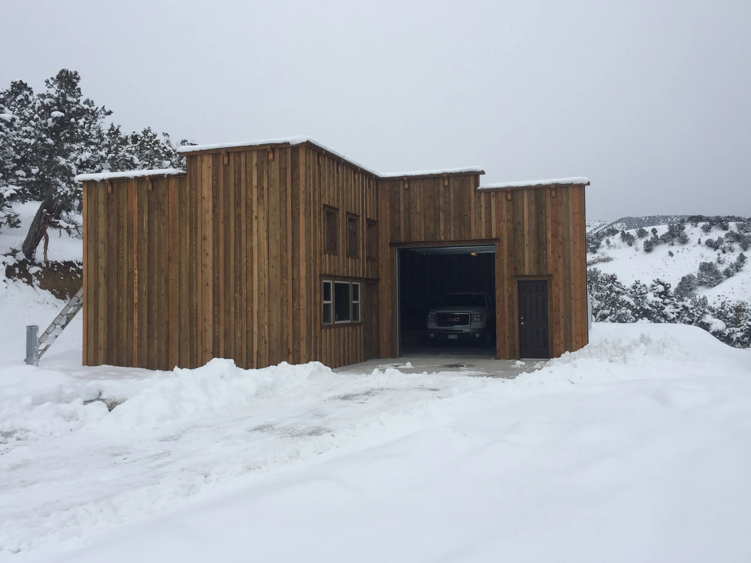 Quonzet hut turned into old western building