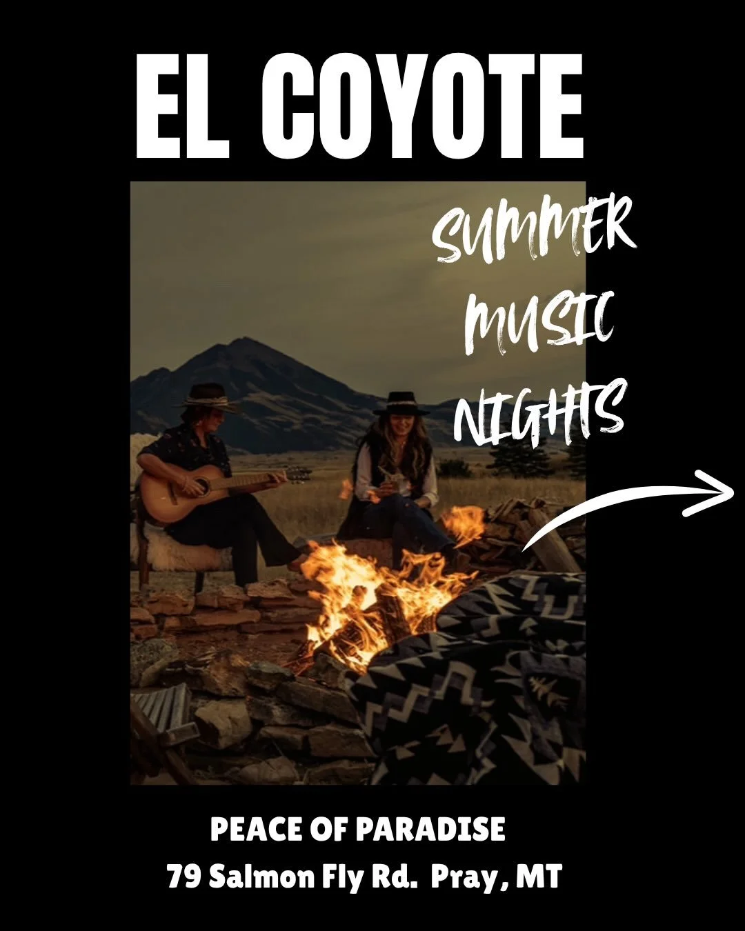Mark your calendars! Summer music nights in #paradisevalleymontana are back!✨
Join us at El Coyote where the mountains set the stage, the sunsets steal the show, and the memories last long after the last song. 🎶⛰️

#mountainmusic #summermusicseries 