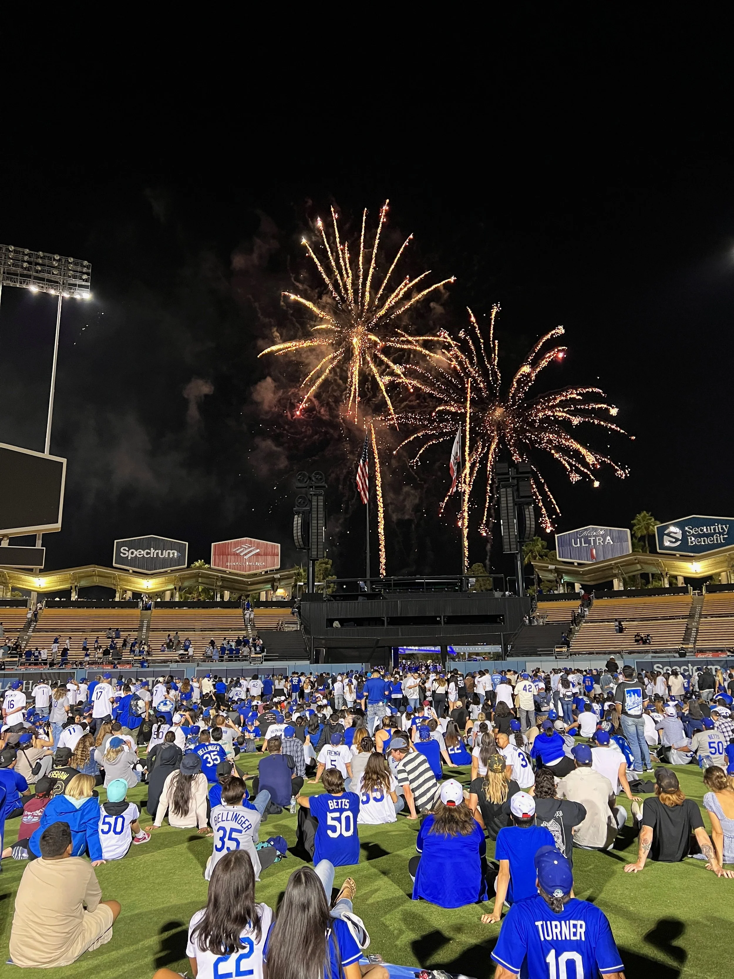 Friday Night Fireworks at Dodger Stadium