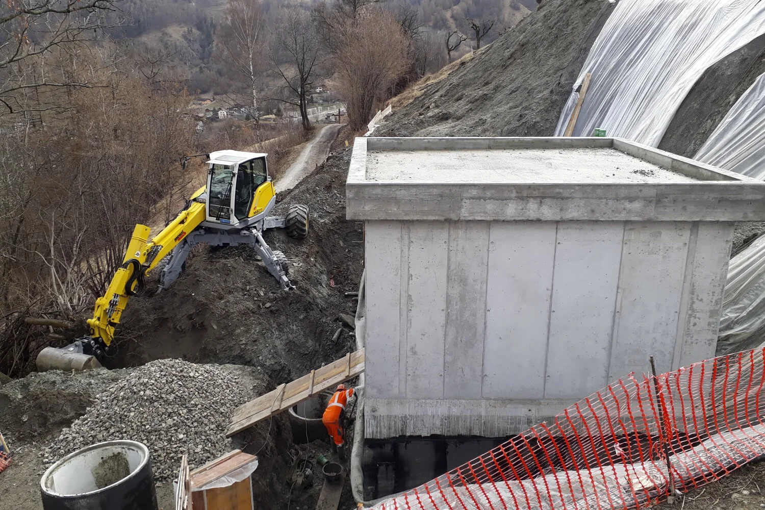 Coupe pression en béton