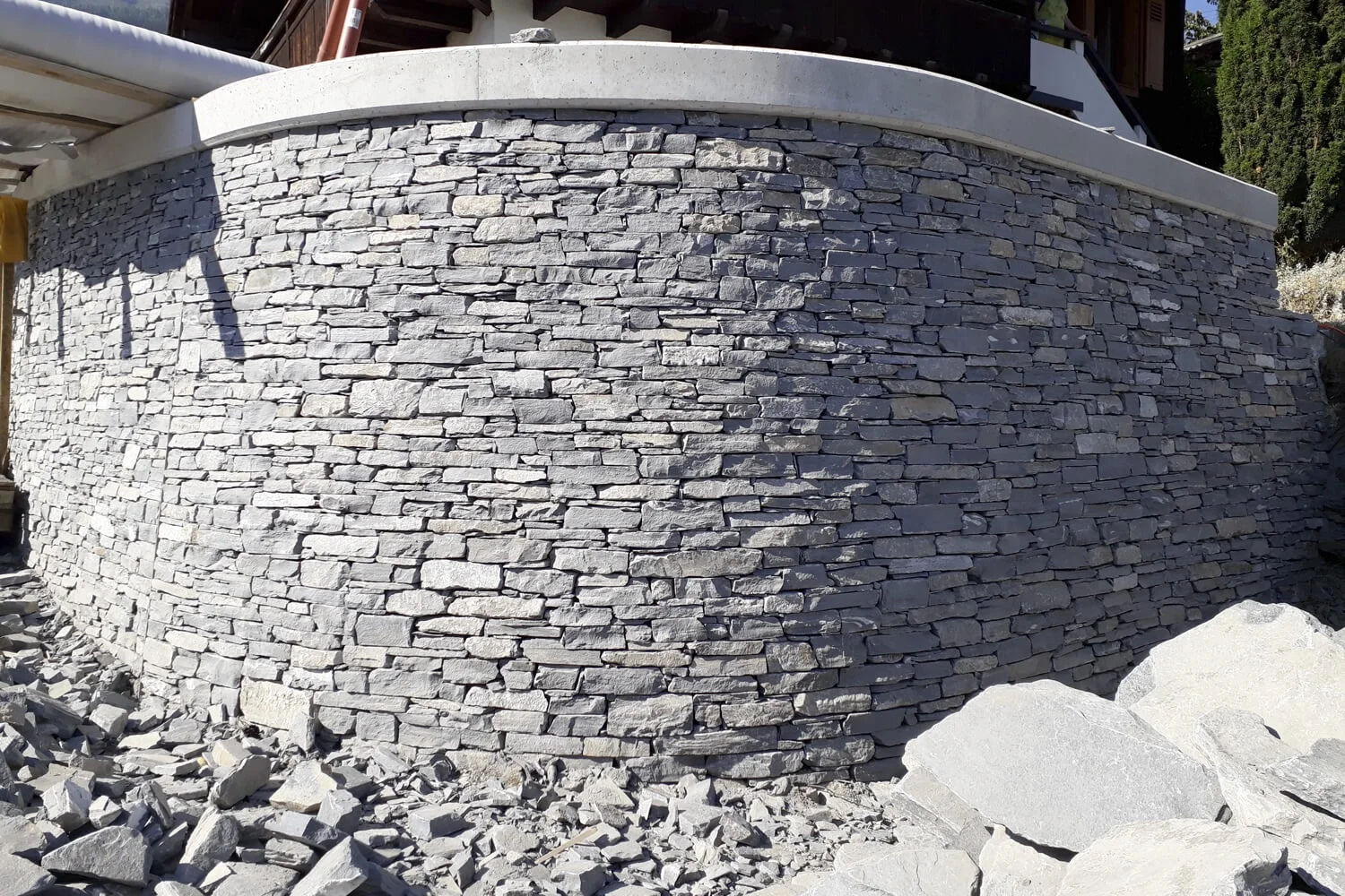 Revêtement de mur en pierres 300m² (pierres de Vollèges)