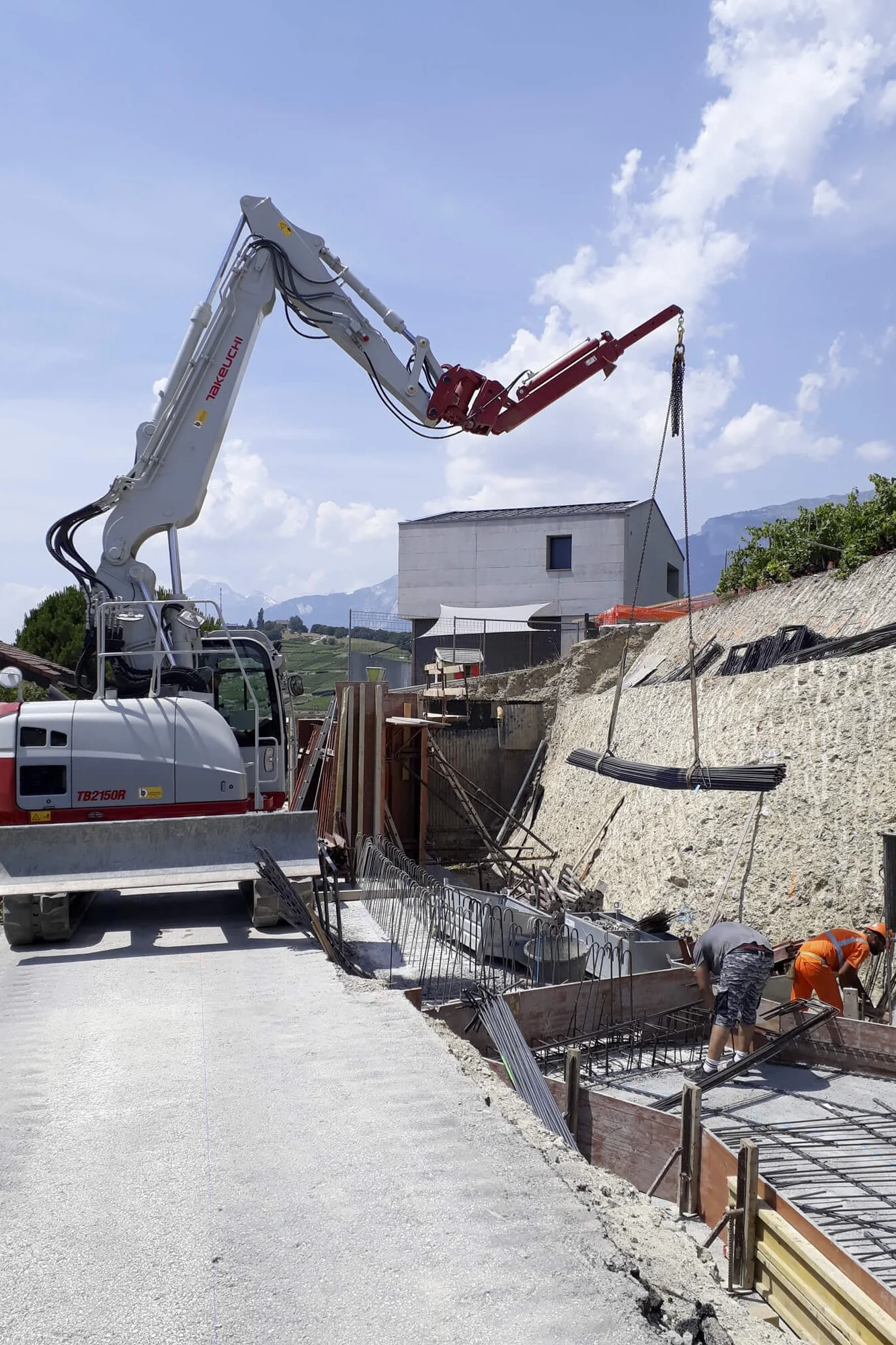 Construction des murs de soutènement béton
