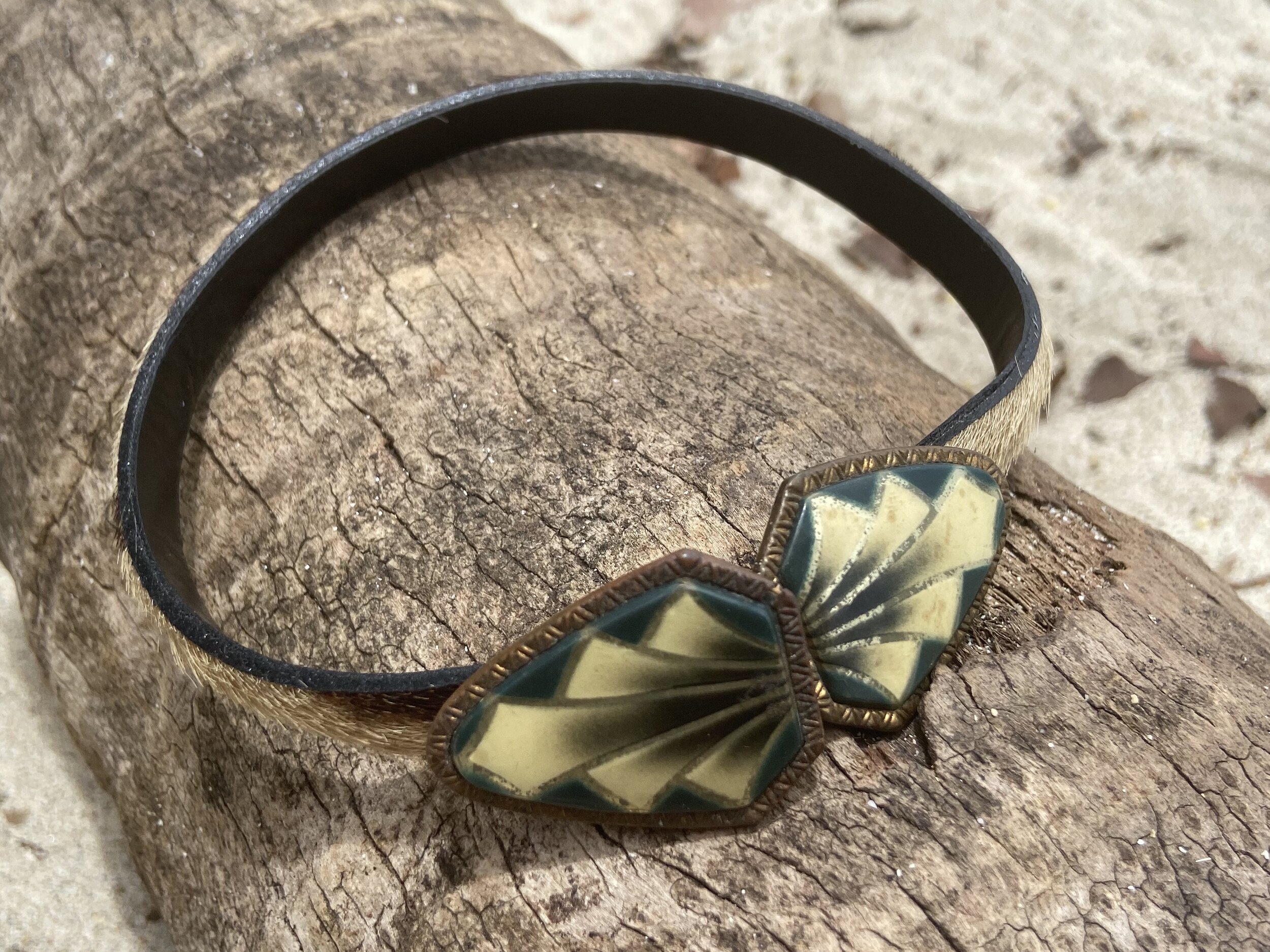 Antique Shoe Clip Necklace/Bow Tie