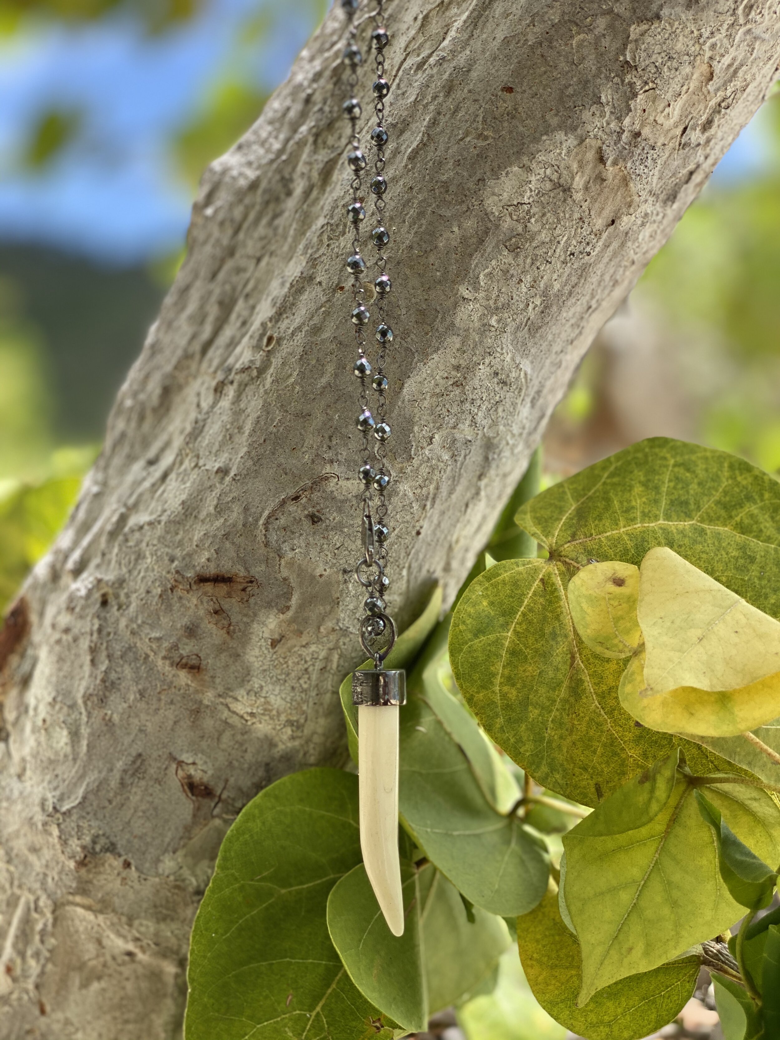 Hematite Beaded Neckalce