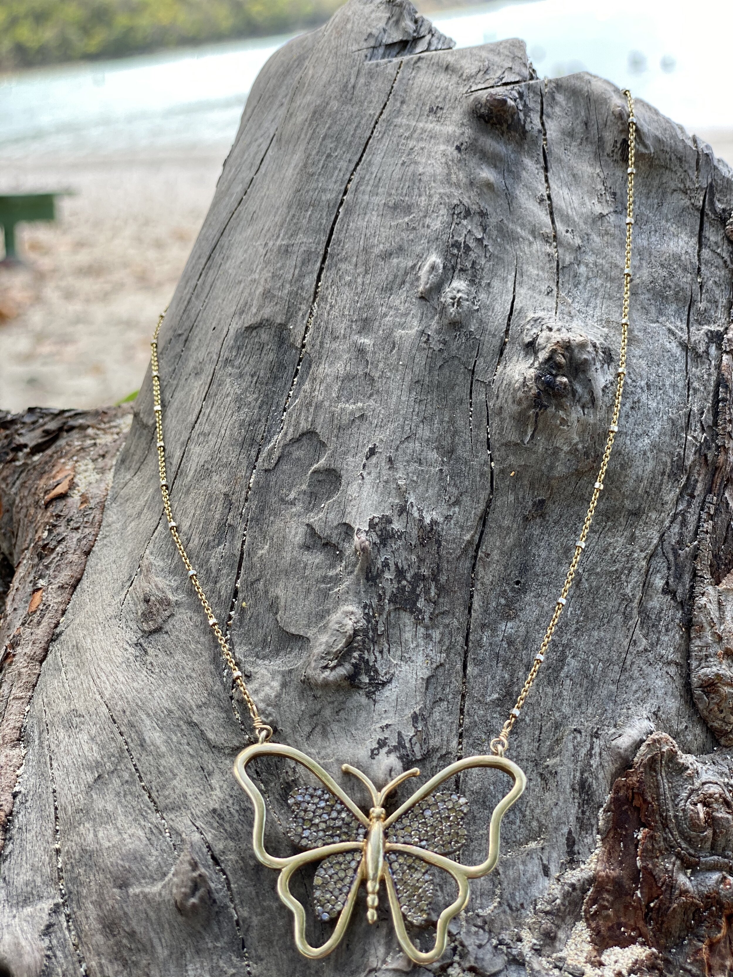 Diamond &amp; Gold Butterfly