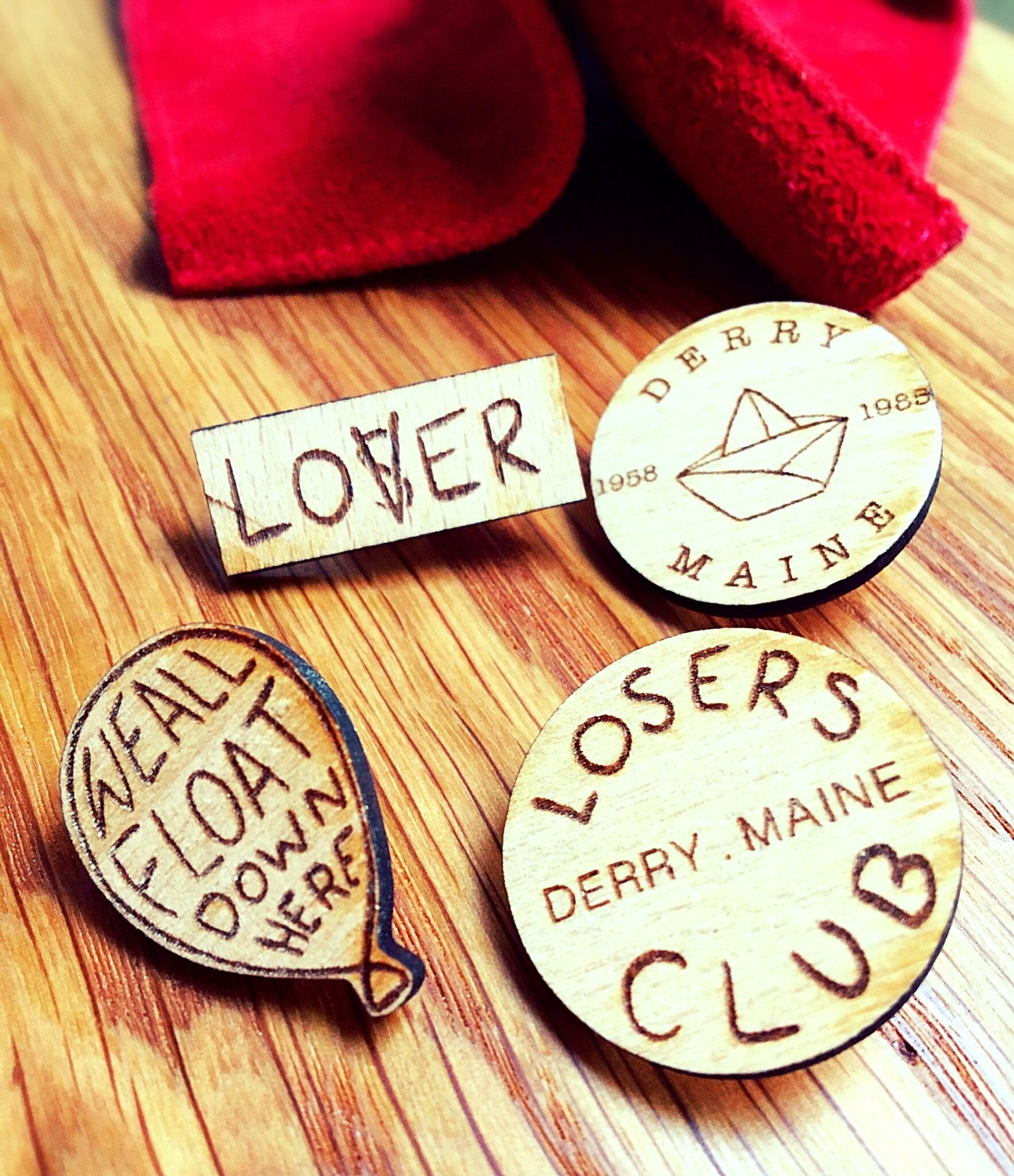  IT Movie Derry Losers Club Pin Badges.  We all float down here! 