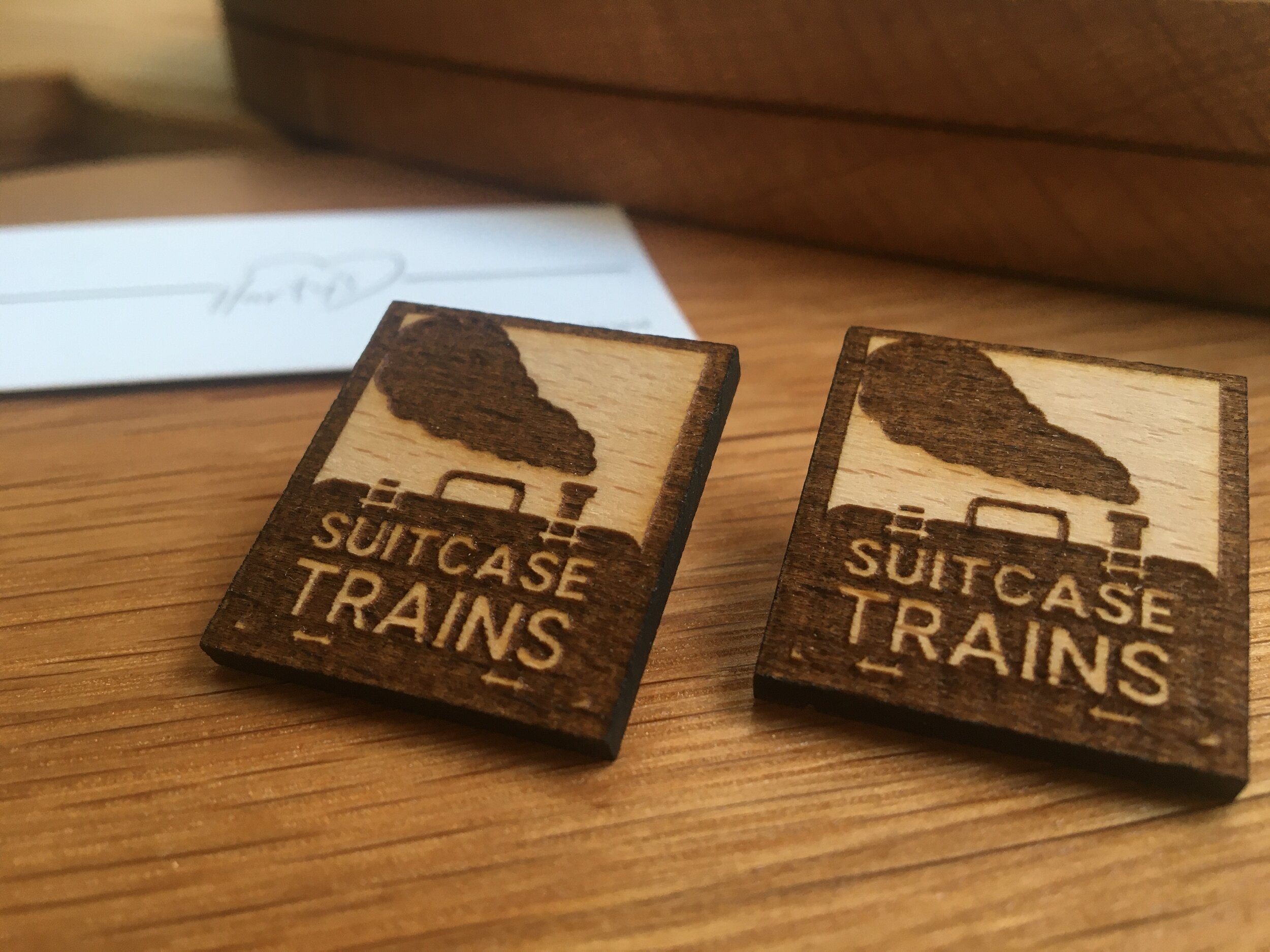 Just look at these fabulous Pin Badges! Made from repurposed solid beech (they used to be an old gym floor!). We think they look marvellous! Perfect for all events. A professional and unique way to showcase your business.