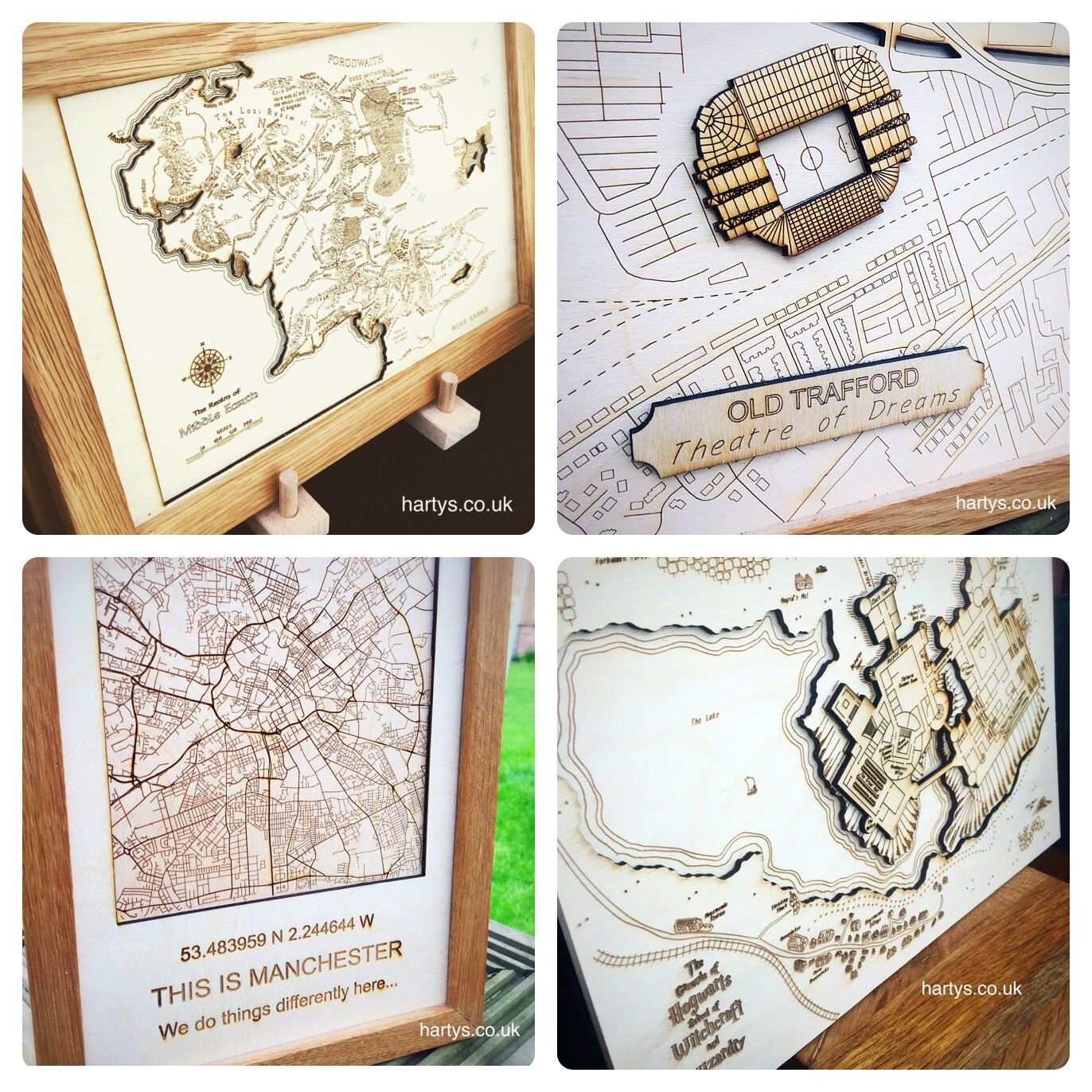 INTRODUCING OUR HAND DRAWN 3D MAPS! - Our Oak Framed Maps proved to be very popular during our week at John Lewis, we completely sold out of our Hogwarts, Middle Earth, Game of Thrones and Old Trafford Maps!But do not fear, we are back in the workshop making again, so please order with confidence!Check out our current range here, Etihad, Maine Road and Anfield Stadium are in production, so please get in contact to order.We can create any map for a special occasion - wedding, anniversary or birthday. Please contact us to enquire.