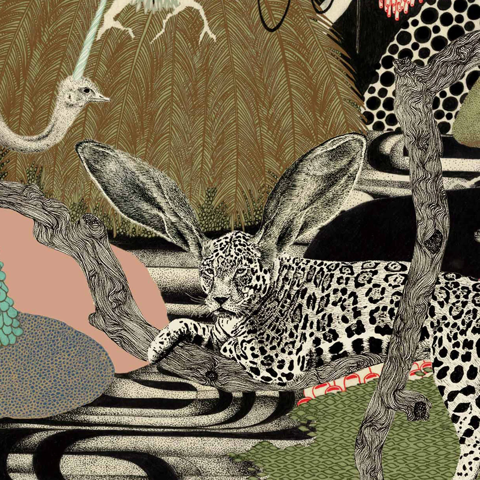 surreal nature jungle landscape illustration art print
