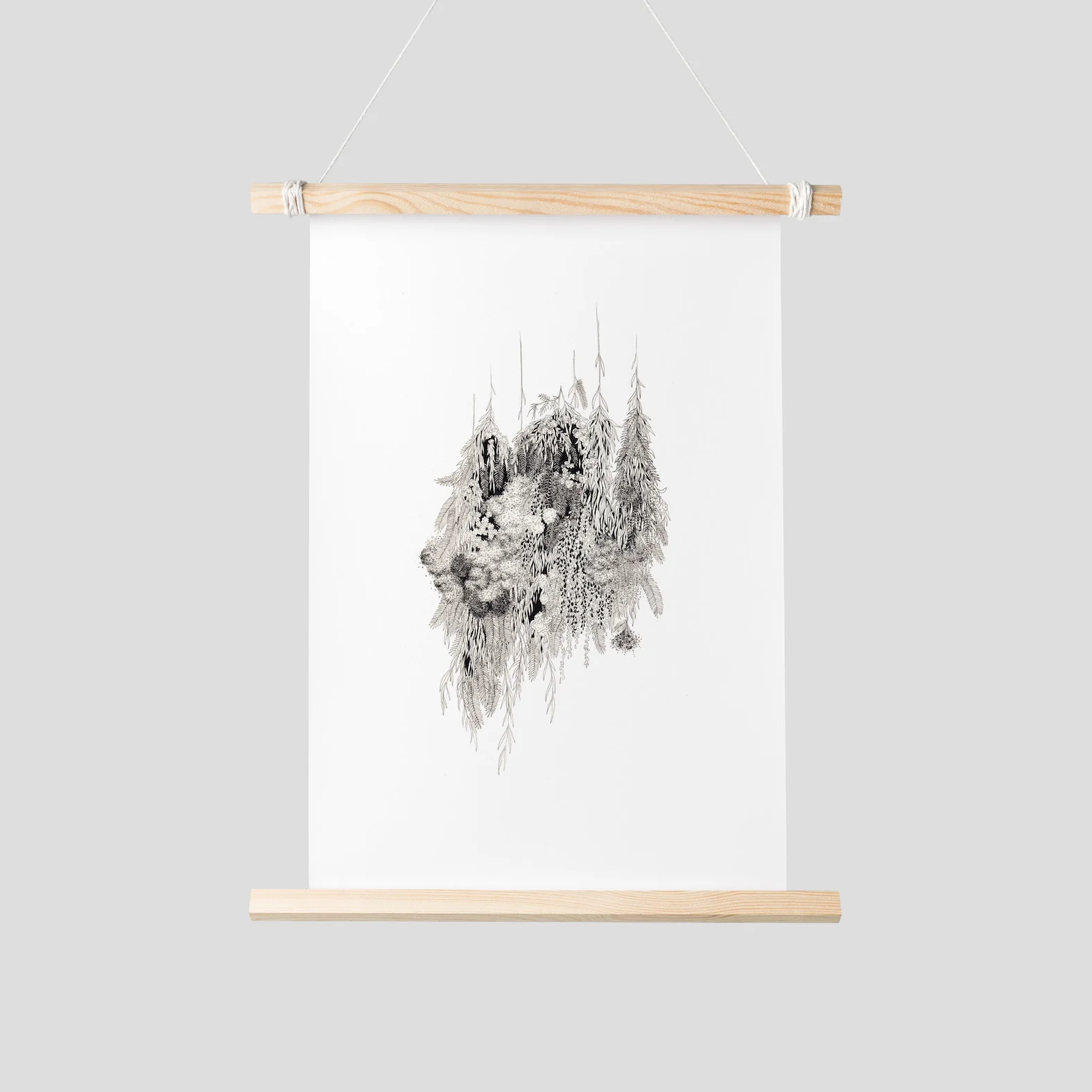botanical design illustrated art print apartment therapy jungalow style