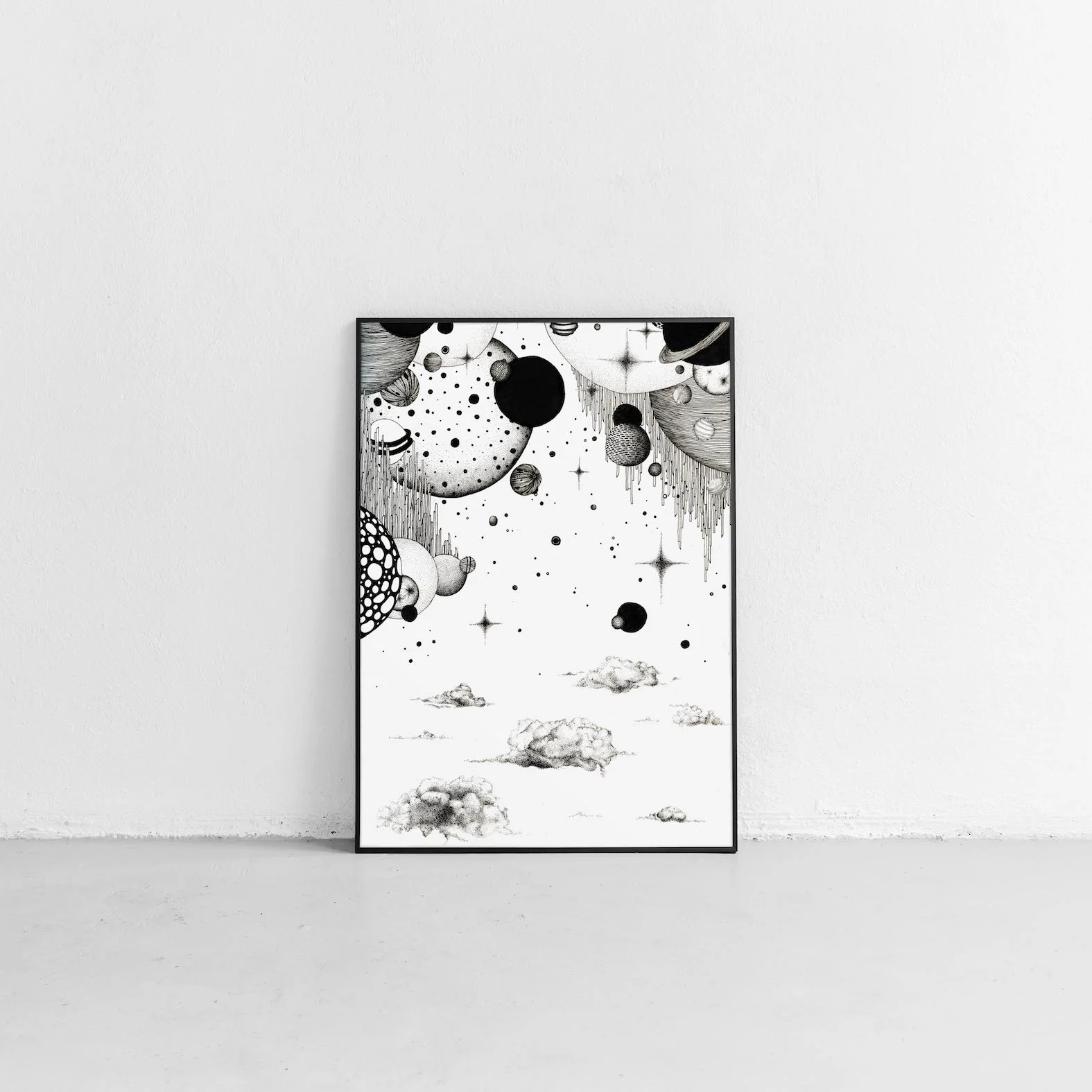 space astronomy art print contemporary home interior styling