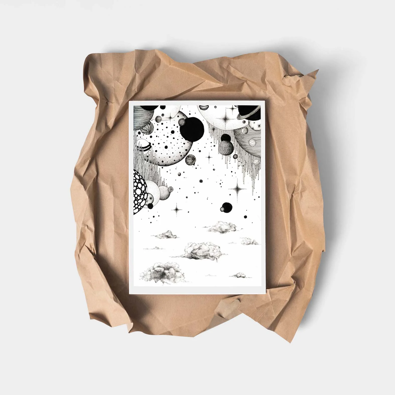 space astronomy art print contemporary home interior styling
