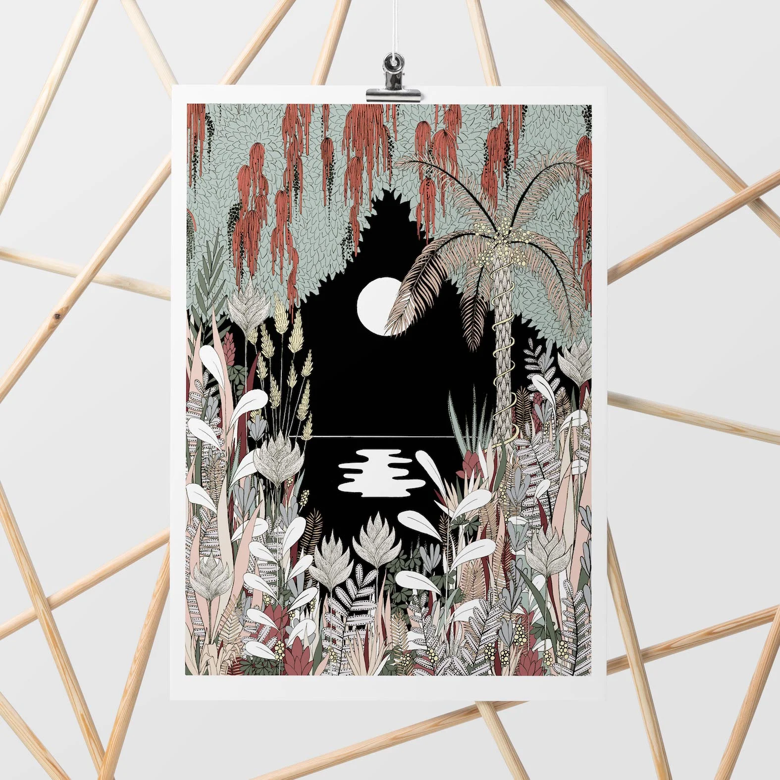 contemporary botanical illustration wall art home decor