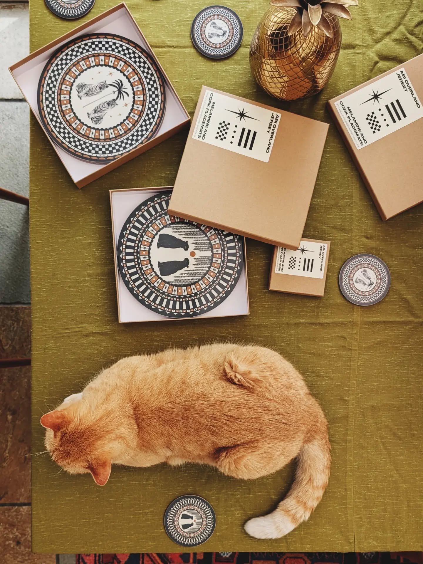 Finally....placemats and coasters are online in packs of 4. Yay! Link in bio