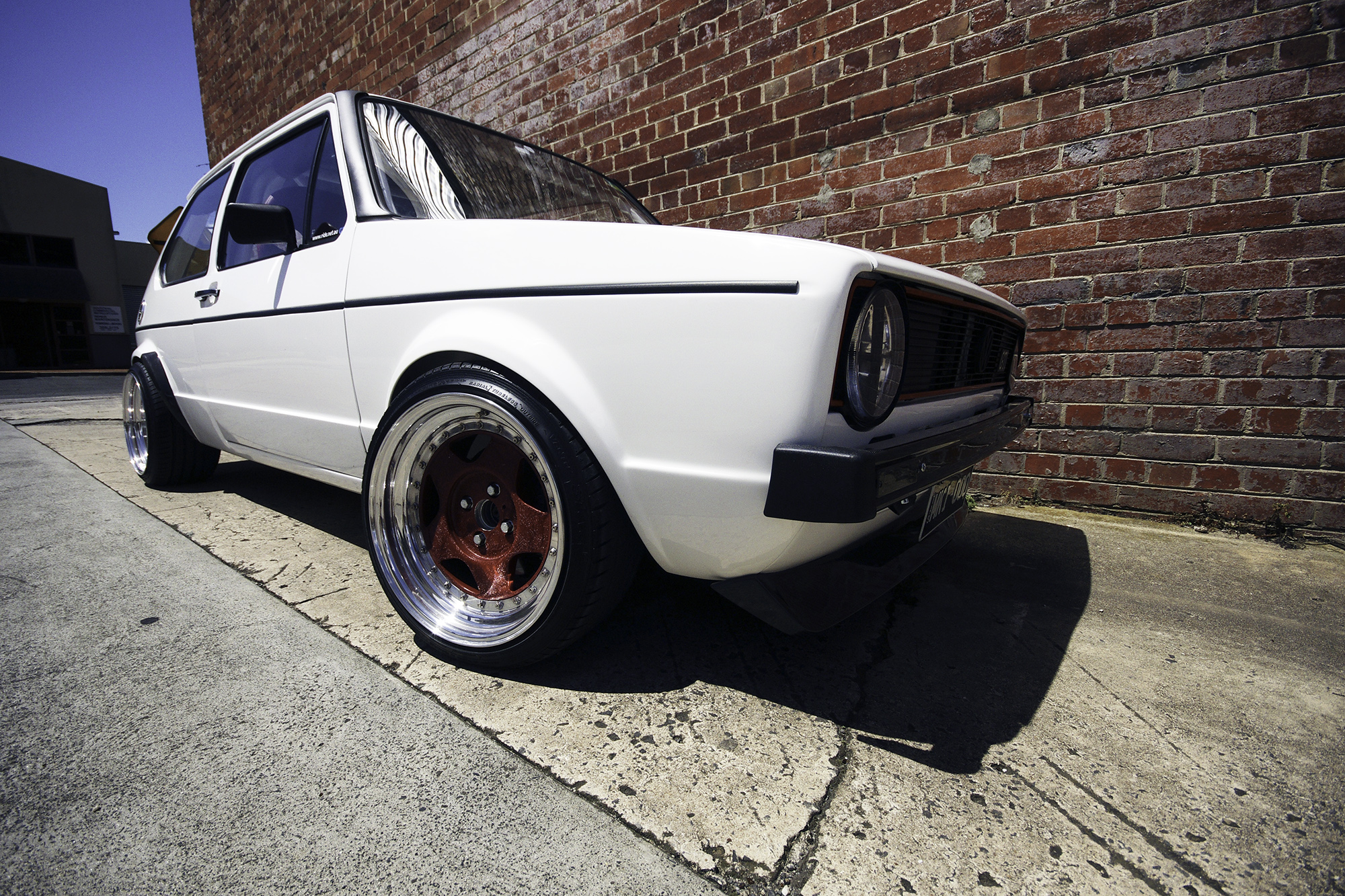 The infamous 10,000RPM Mk1 GTI, shot for the UK’s Performance VW Magazine cover