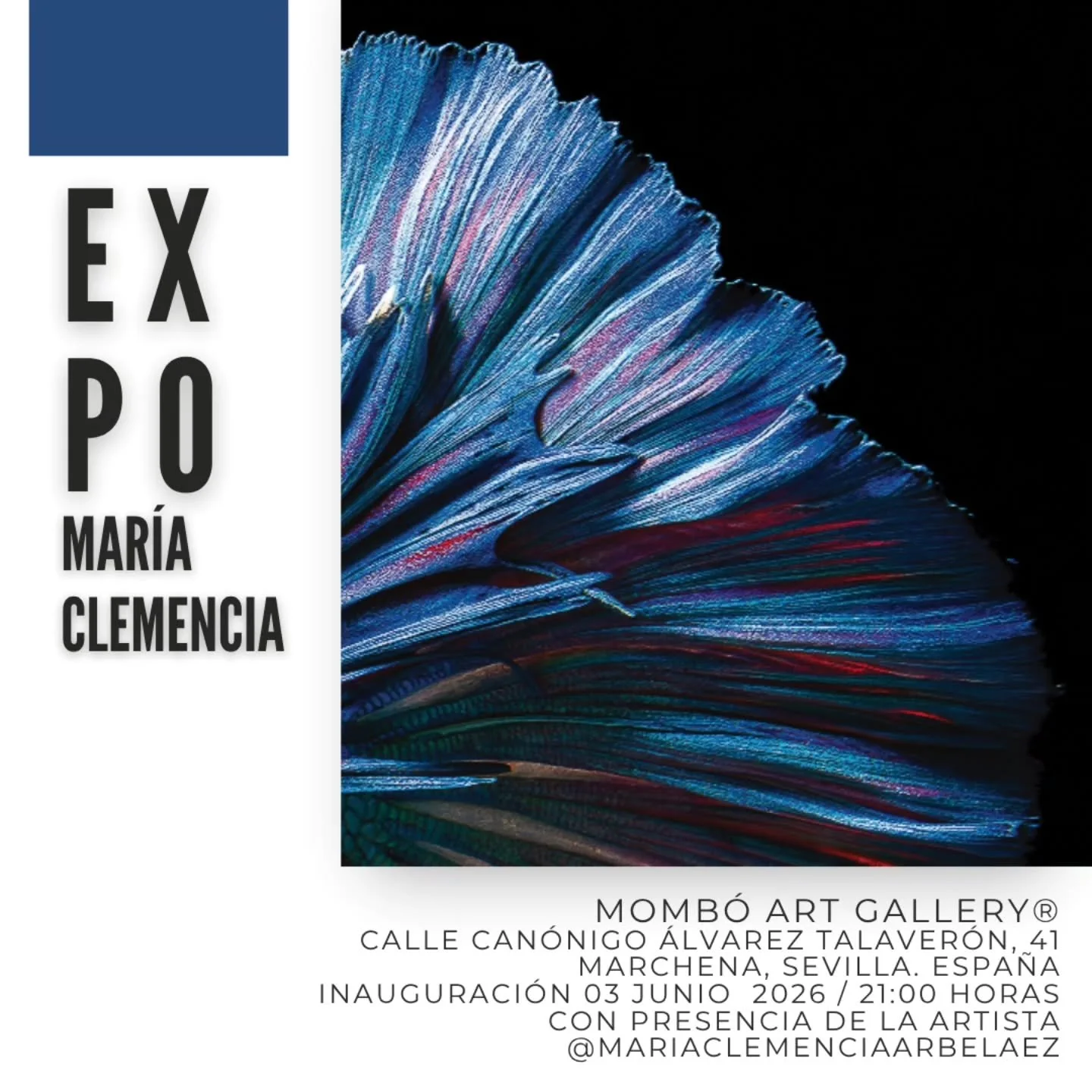 Naturaleza &Iacute;ntima es la exposici&oacute;n individual de Mar&iacute;a Clemencia Arbel&aacute;ez Casta&ntilde;o, artista que estar&aacute; presente para hablarnos de su proceso creativo e inspiraci&oacute;n, aqu&iacute; en Espa&ntilde;a.

Ella n
