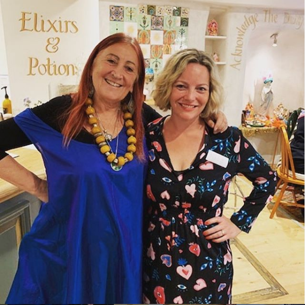 Lynne Franks and Molly Gunn enjoying their night.