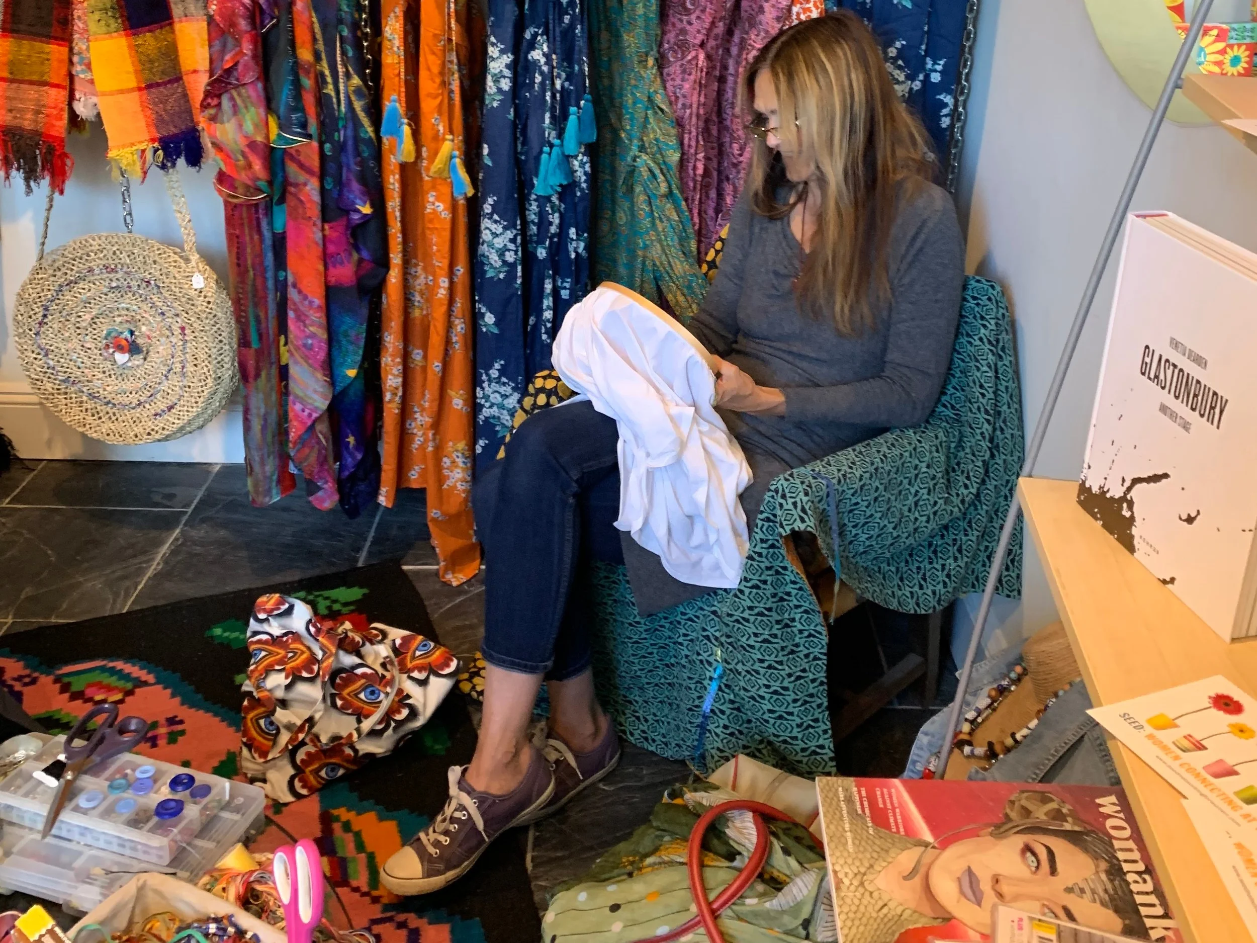 One of the many women who joined in on the upscaling workshop.