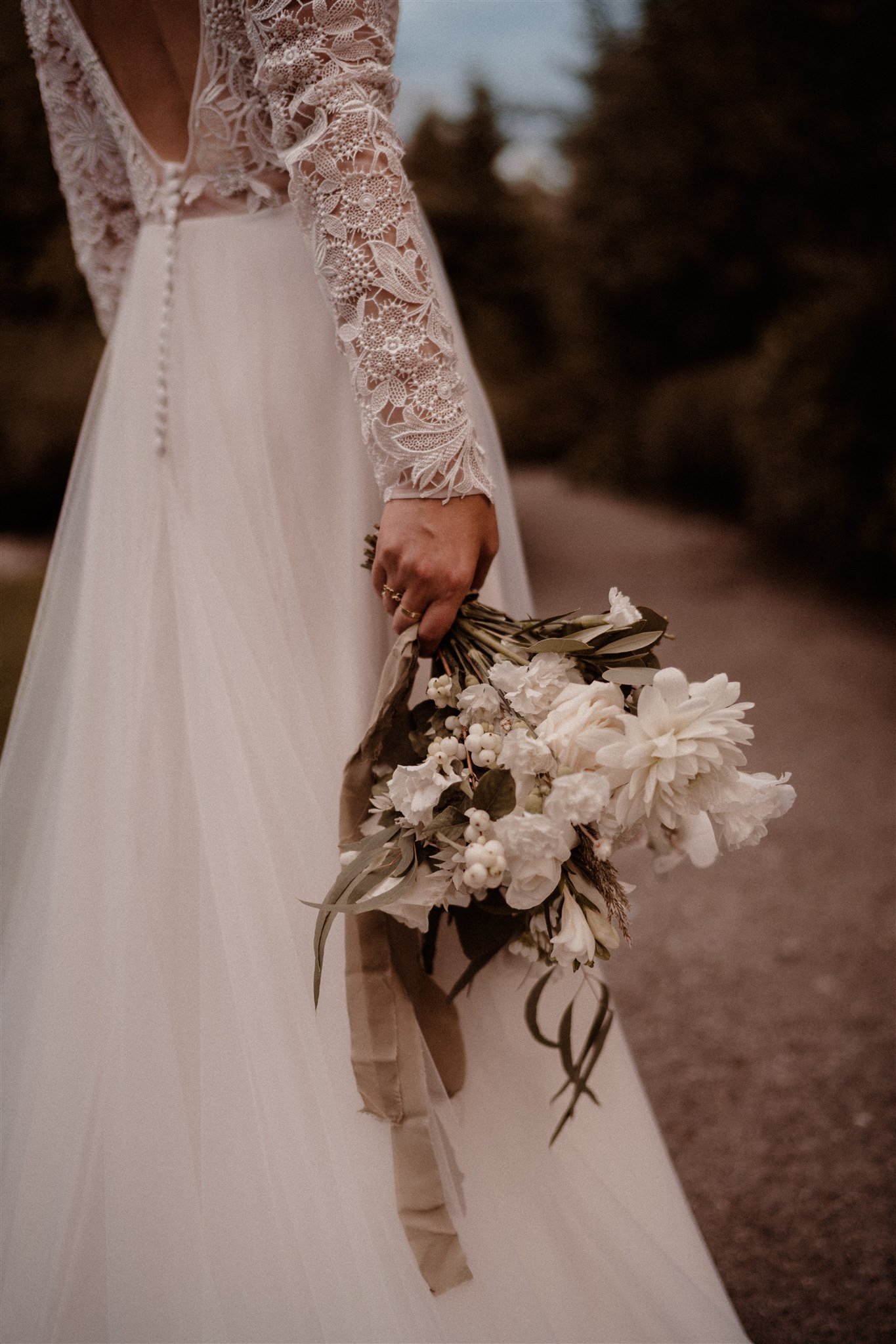 bouquet blanc de mariée