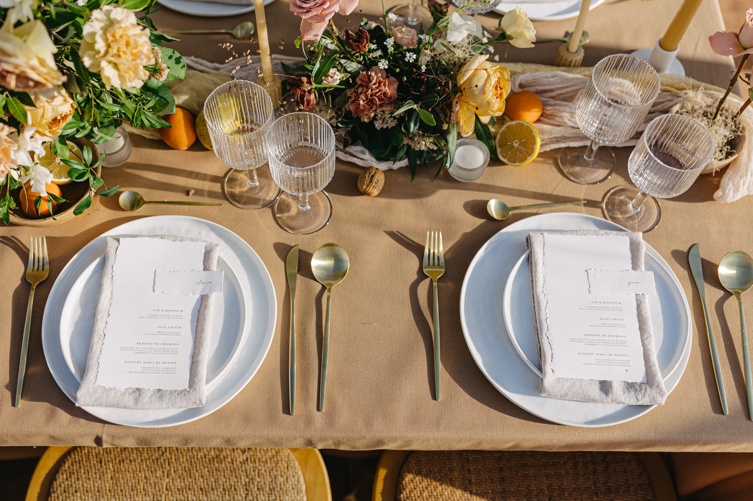 décoration table mariage détails