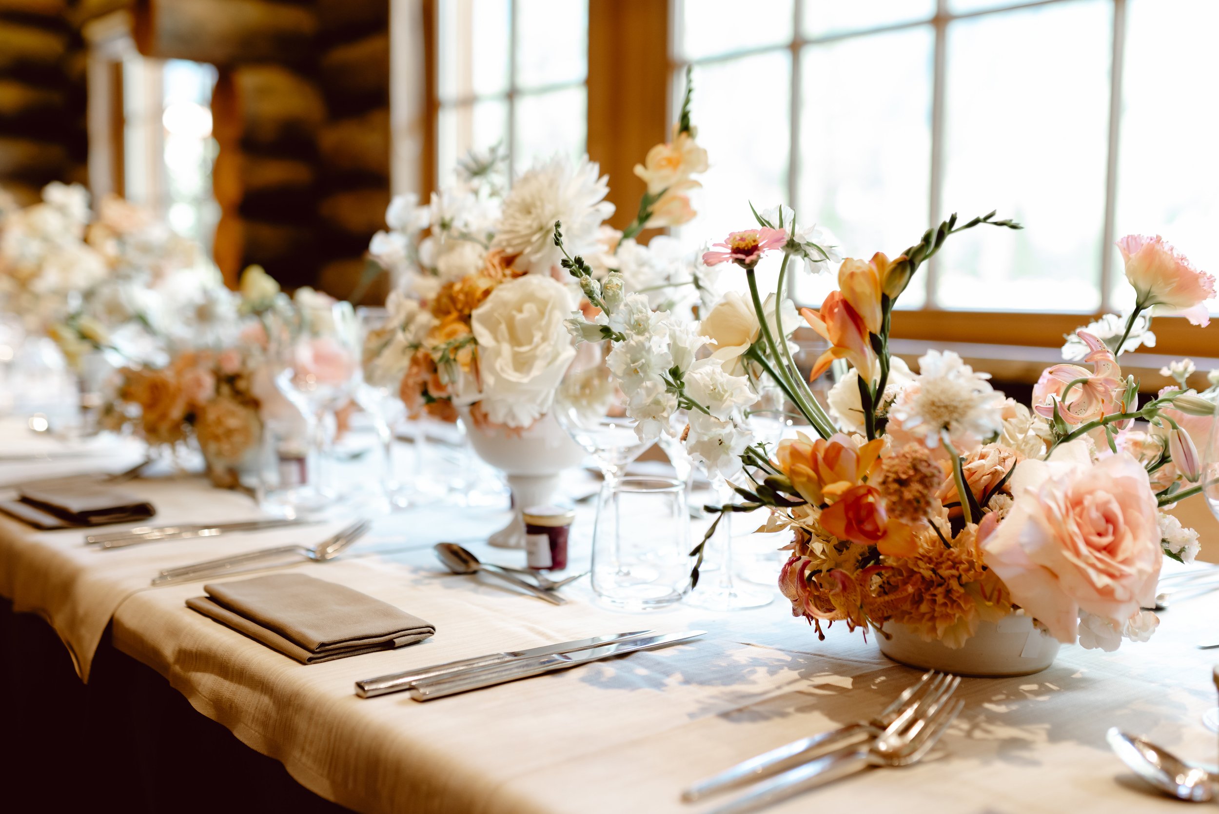 décoration florale diner mariage 