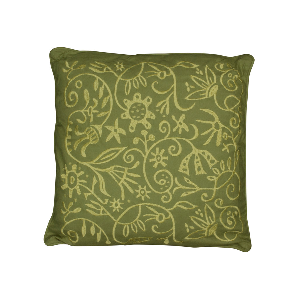 Flower Embroidered Cushions