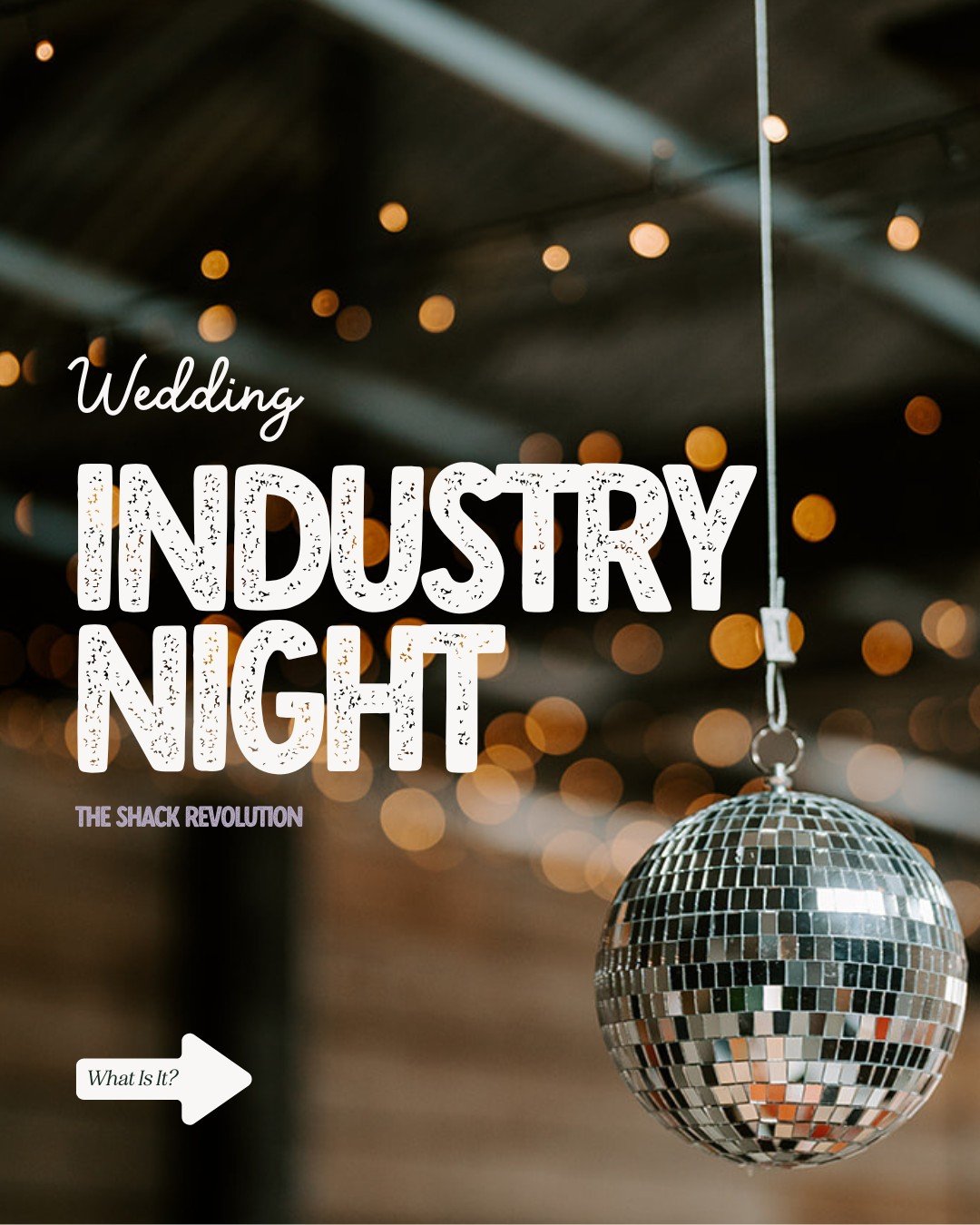 SUPPLIERS, STOP YA SCROLLING! 🤩 We're having a Wedding Industry Night in January and you are invited. 

This night will be the perfect way to let your hair down, network in a non-stuffy way and chat all things weddings with the people who truly get 