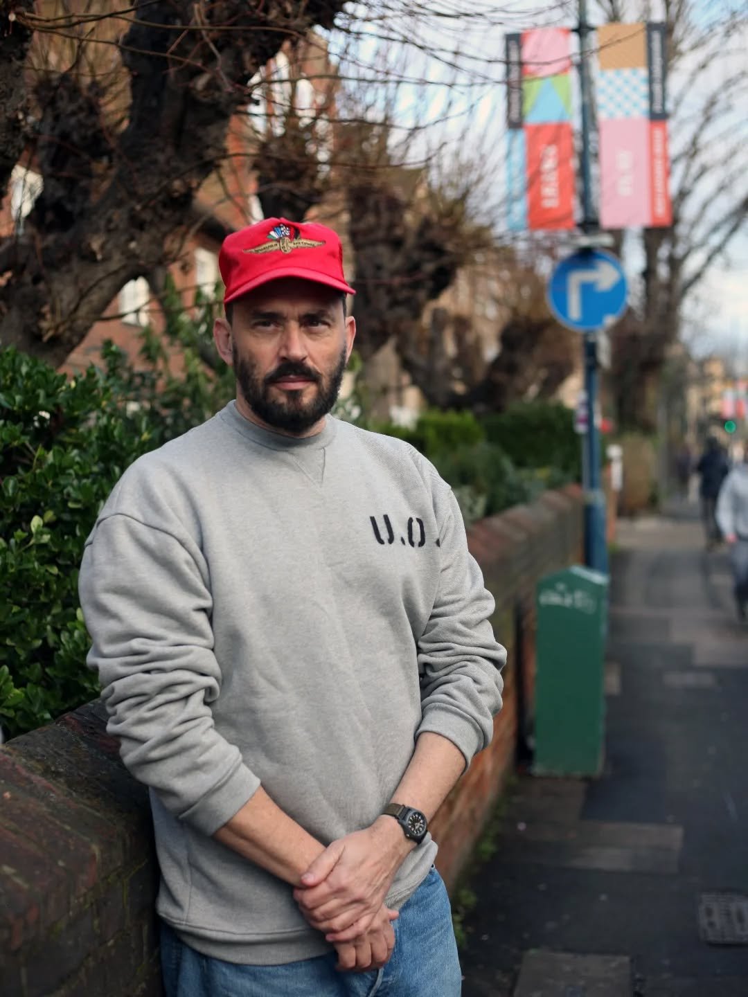 Our British made Heavyweight Sweatshirt, knitted by @discoveryknitting and sewn in Greenwich. Hand stencilled by Tom in his spare bedroom 🖌️🇬🇧

#unitedoverallsco #sweatshirt #menswear #britishmade #madeintheuk