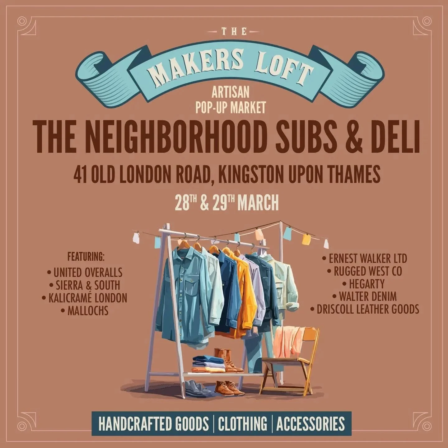 We are excited to announce we are hosting The Makers Loft pop up market at @theneighborhood_subs on 28th &amp; 29th March! Come by to see the following brands in person and then on Saturday Evening we will be having some drinks and food until 8pm.

@