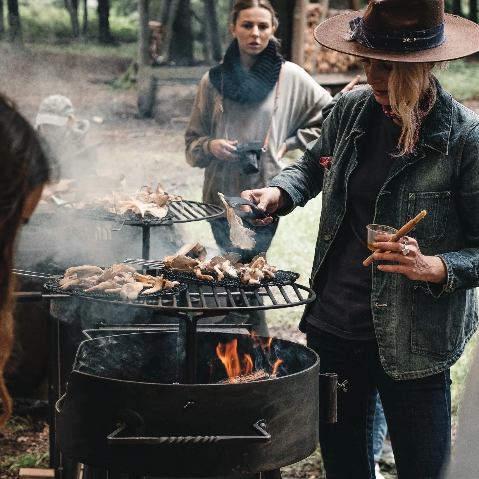 Hands-on fire cooking experience near Manchester in a Cheshire woodland
