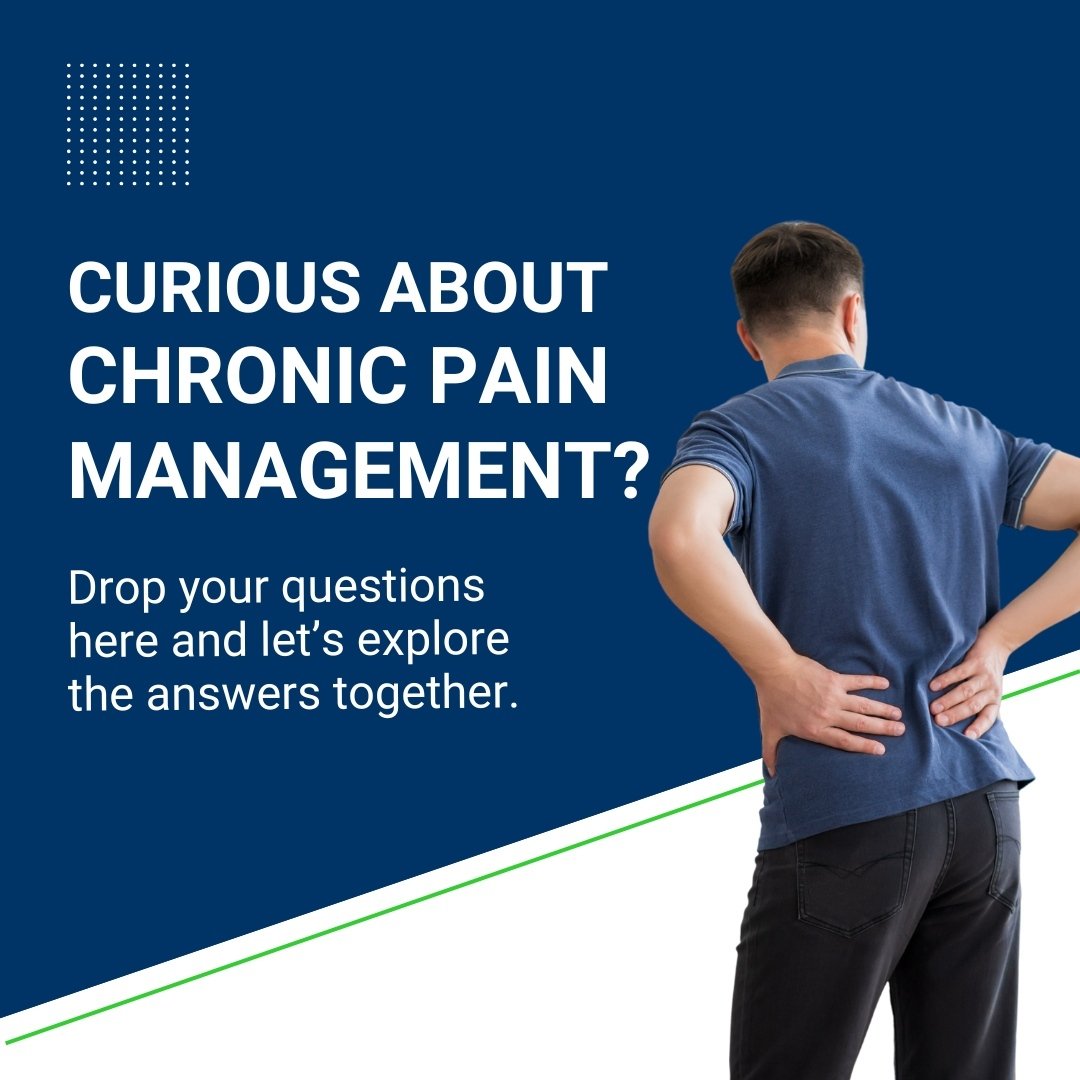 Curious about chronic pain management? 

Whether you have specific questions or general concerns, drop them here! 

We&rsquo;re here to explore the answers and share insights on effective strategies and treatments. 

Let&rsquo;s work together to enha