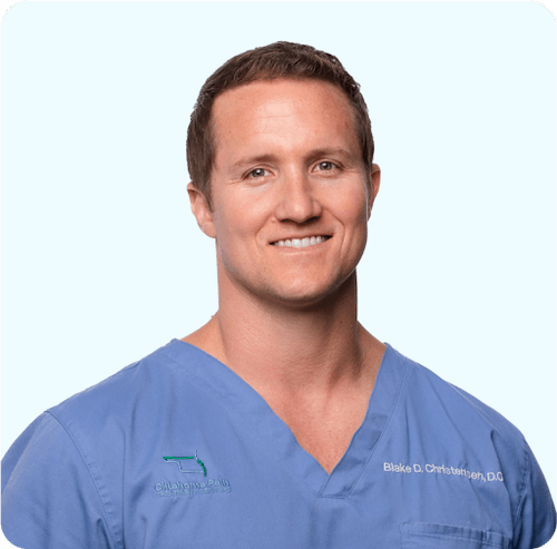 car accident doctor del city oklahoma Dr. Blake Christensen headshot